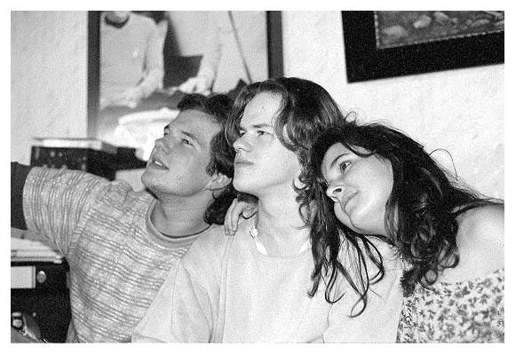 Party VII. Axel, Sascha und Vera. 1991.