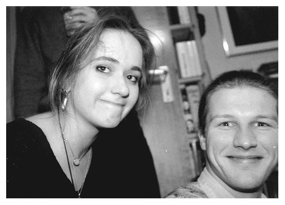 Party X. 1994. Momke und der sich freuende Jan Buntzen.