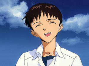 Serienende. Shinji befreit sich aus allen Depressionen.
