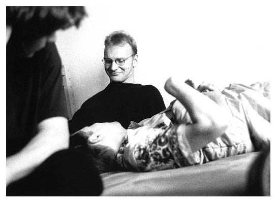 Rol, Tamara und Timm. Nach einer Party in Münster. 1998.